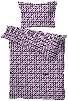 Kingsize Sengetøj 230x220 cm - Freia - Pink - 100% bomuldssatin - Borås Cotton